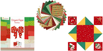 Origami pliage sur le thème de Noël